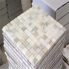 Calacatta calacutta square mosaic white gold marble for wall flooring tiles