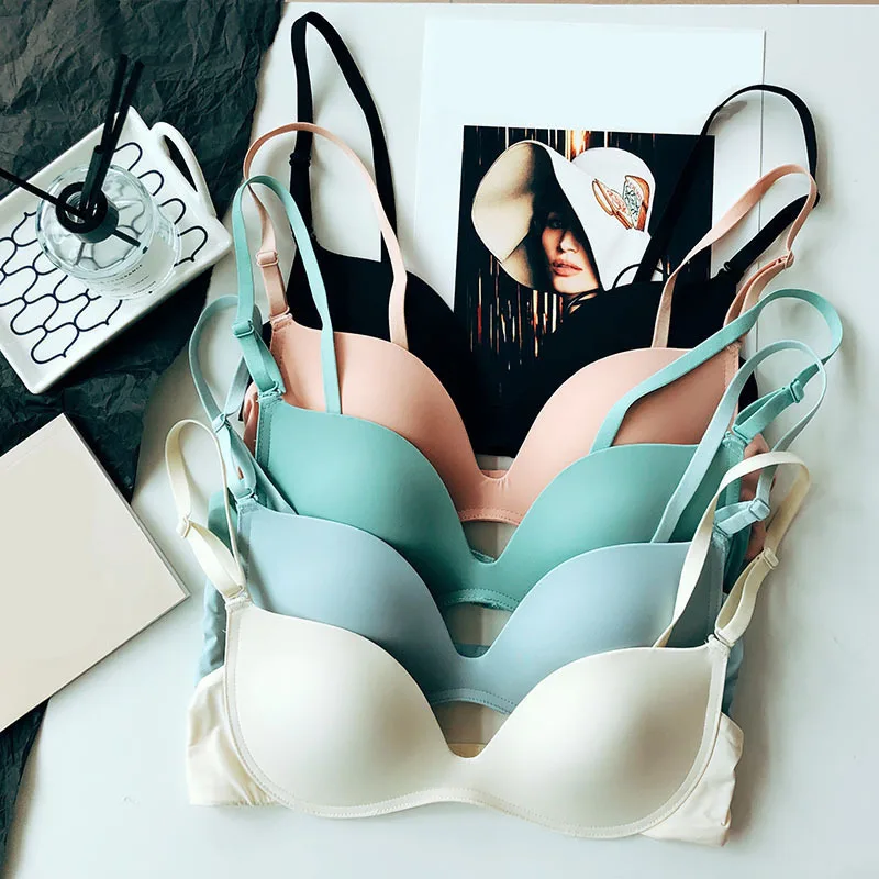 Best-selling worldwide Solid Color Push Up wireless bra Comfort women Seamless Bra, Black/white/light blue/light green/pink
Best-selling worldwide Solid Color Push Up wireless bra Comfort women Seamless Bra, Black/white/light blue/light green/pink
