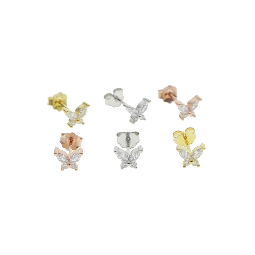 New Simple Minimalist Butterfly charm stud Earrings for Women 925 Sterling Silver Zircon Stud Earrings Fashion ear Jewelry
New Simple Minimalist Butterfly charm stud Earrings for Women 925 Sterling Silver Zircon Stud Earrings Fashion ear Jewelry