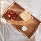 Natural Color Easy Storage Bamboo Breakfast Bed Tray Table