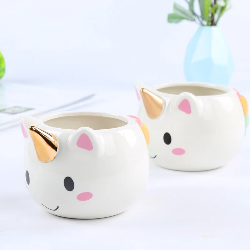 Drinkware Home GIft 3D Animal Novelty Glaze Ceramic Colorful Unicorn Shape Coffee Mug With Handgrip
Drinkware Home GIft 3D Animal Novelty Glaze Ceramic Colorful Unicorn Shape Coffee Mug With Handgrip