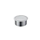 Stainless steel flap lid trash bin cover flush recessed bulit-in balance kitchen counter top swing garbage can lid