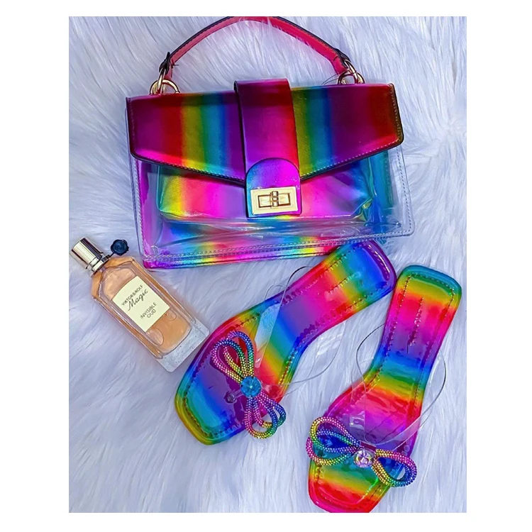 2021 High Quality Woman Female Matching Slippers Shoes And Chain Hand Bag Sets, Multi
2021 High Quality Woman Female Matching Slippers Shoes And Chain Hand Bag Sets, Multi