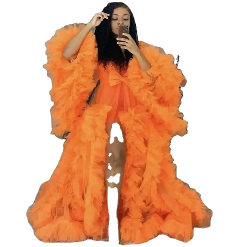 Orange Maternity Robes Organza To Be Mother Dresses Bridal Party Dresses For Photography
Orange Maternity Robes Organza To Be Mother Dresses Bridal Party Dresses For Photography