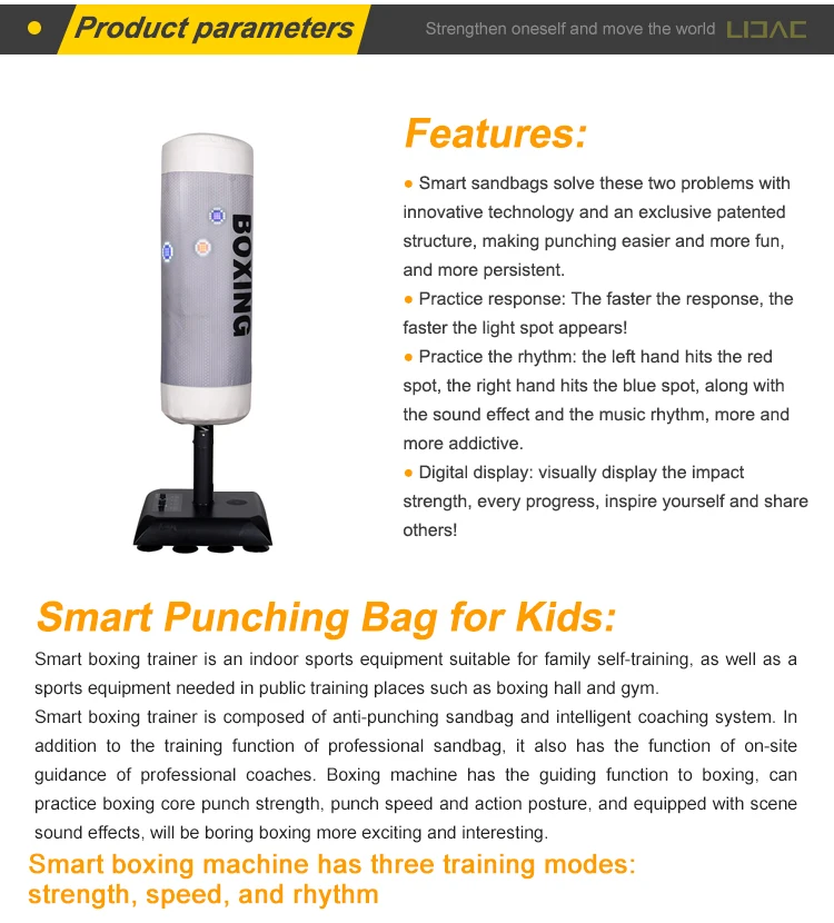  kids electronic stand up punching bag