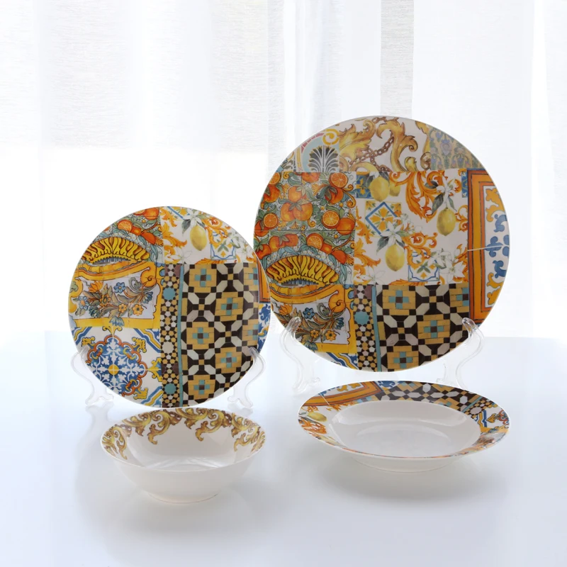 DN72 Sicily Original Design 4 Pieces Per Set Ceramic Tableware Dinnerware Sets with Copyright Wholesale
DN72 Sicily Original Design 4 Pieces Per Set Ceramic Tableware Dinnerware Sets with Copyright Wholesale