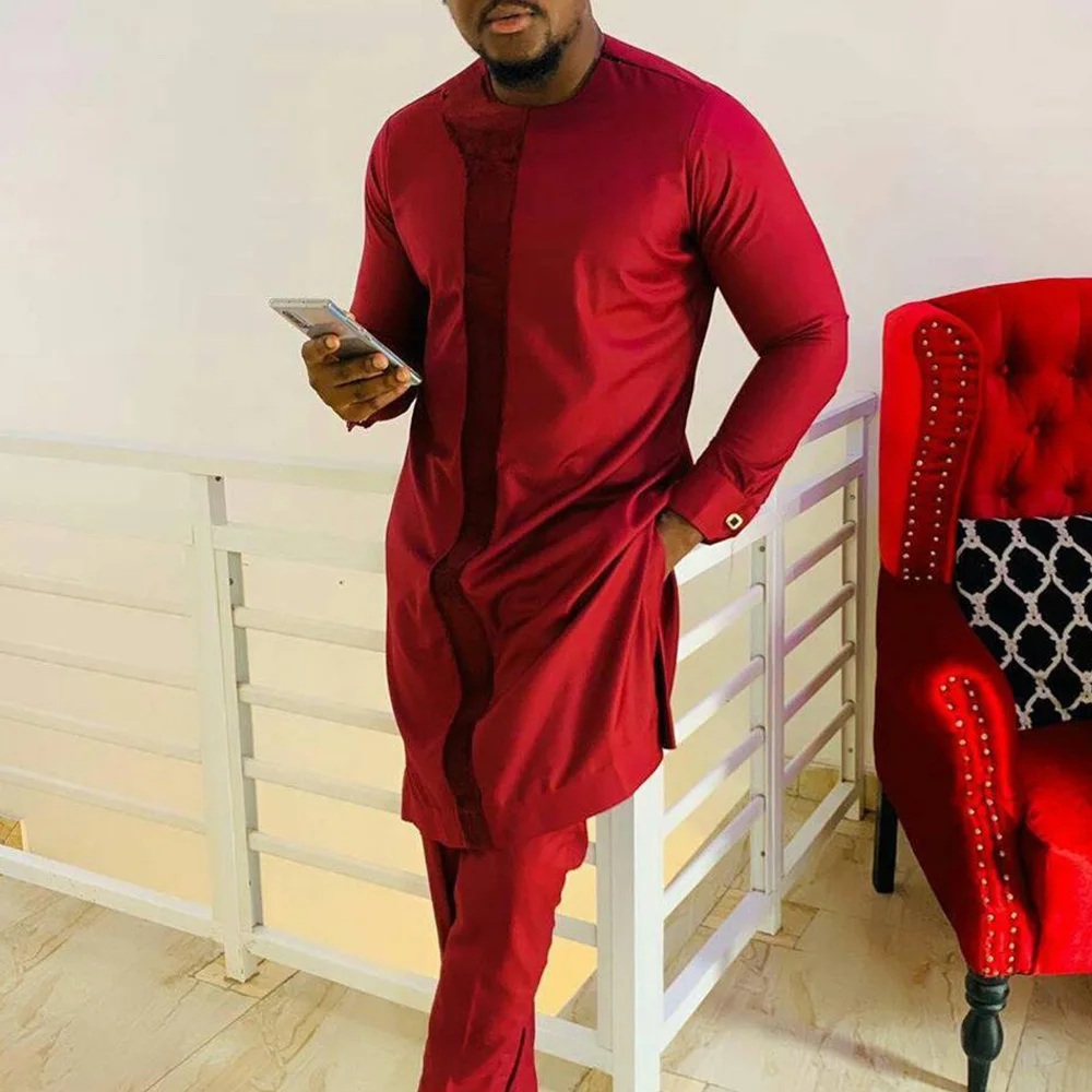 2021 Europe&American summer new arrival youth red cotton casual round neck African ethnic style robe men's shirt plus size, Red or customized
2021 Europe&American summer new arrival youth red cotton casual round neck African ethnic style robe men's shirt plus size, Red or customized