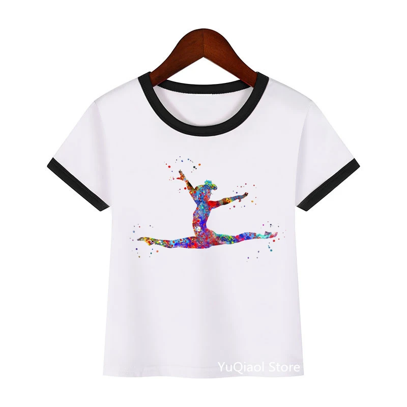 2021Lovely watercolor gymnastics children cotton t shirt printing summer white children t-shirt
2021Lovely watercolor gymnastics children cotton t shirt printing summer white children t-shirt