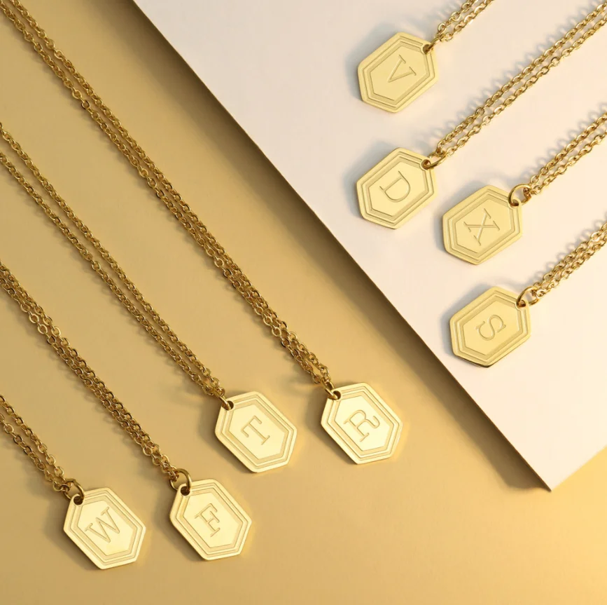 New Trend Wholesale Stainless Steel Gold Chain Alphabet 26 Letters Initial Necklace Women
New Trend Wholesale Stainless Steel Gold Chain Alphabet 26 Letters Initial Necklace Women