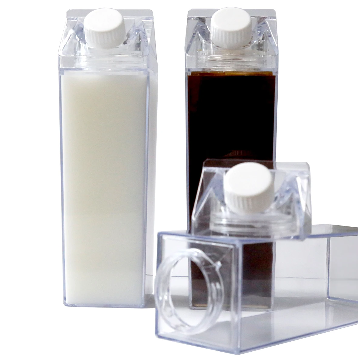 Juice bottle EPA free 1000ML transparent plastic square acrylic clear milk carton water bottle custom
Juice bottle EPA free 1000ML transparent plastic square acrylic clear milk carton water bottle custom