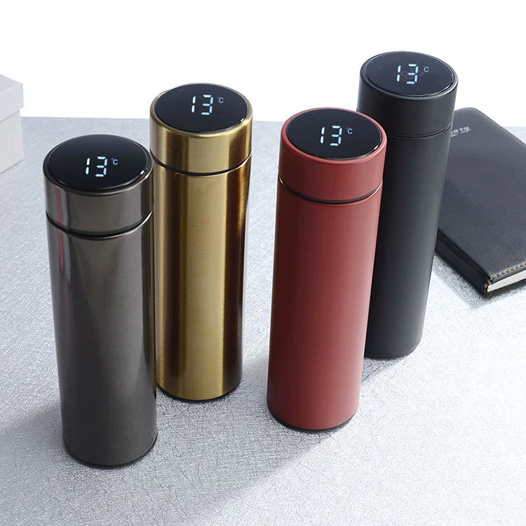 Custom 500ml smart temperature display double wall water bottle stainless steel insulated vacuum flask, Green red black purple as photo,can be customized
Custom 500ml smart temperature display double wall water bottle stainless steel insulated vacuum flask, Green red black purple as photo,can be customized