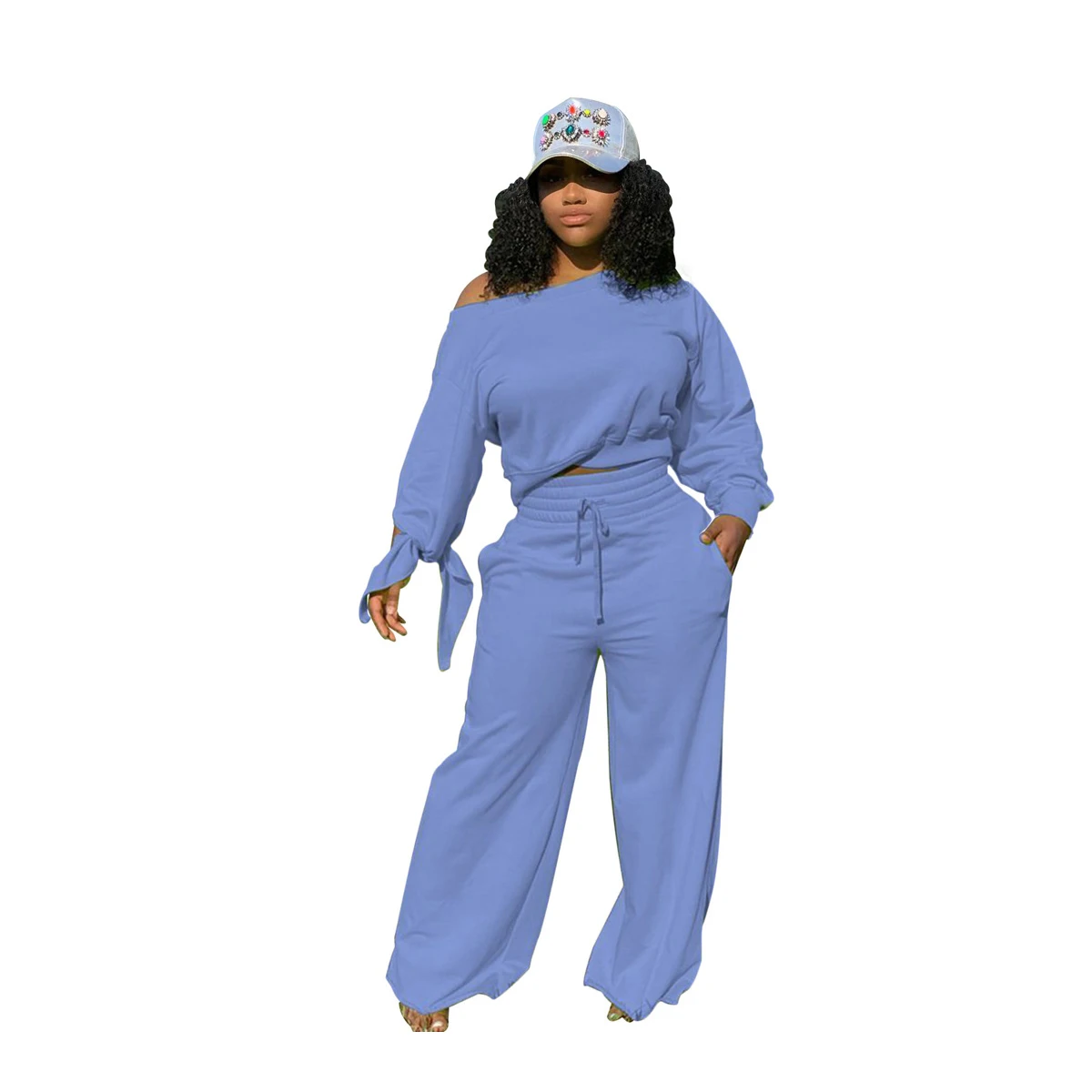 Summer outfits for women 2021 Fall winter two piece outfits women clothing fashion solid sweatshirt with wide leg pants se, Picture shows
Summer outfits for women 2021 Fall winter two piece outfits women clothing fashion solid sweatshirt with wide leg pants se, Picture shows