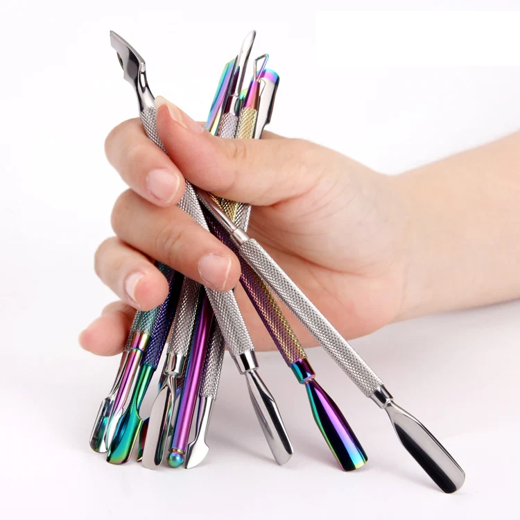 Customized Logo Silver Angled Square Flat Cuticle Pusher Sets Kit Mini Rainbow Stainless Steel Nail Cuticle Pusher
Customized Logo Silver Angled Square Flat Cuticle Pusher Sets Kit Mini Rainbow Stainless Steel Nail Cuticle Pusher