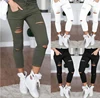 Solid Color High Waist Casual Clothing Women Pencil Pants Women Leggings Trousers