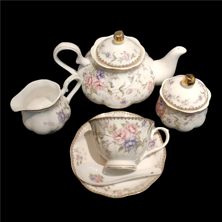 Round Ceramics assiette Dinner Dessert Plate Porcelain dinnerware sets for 6 person party western tableware sets
