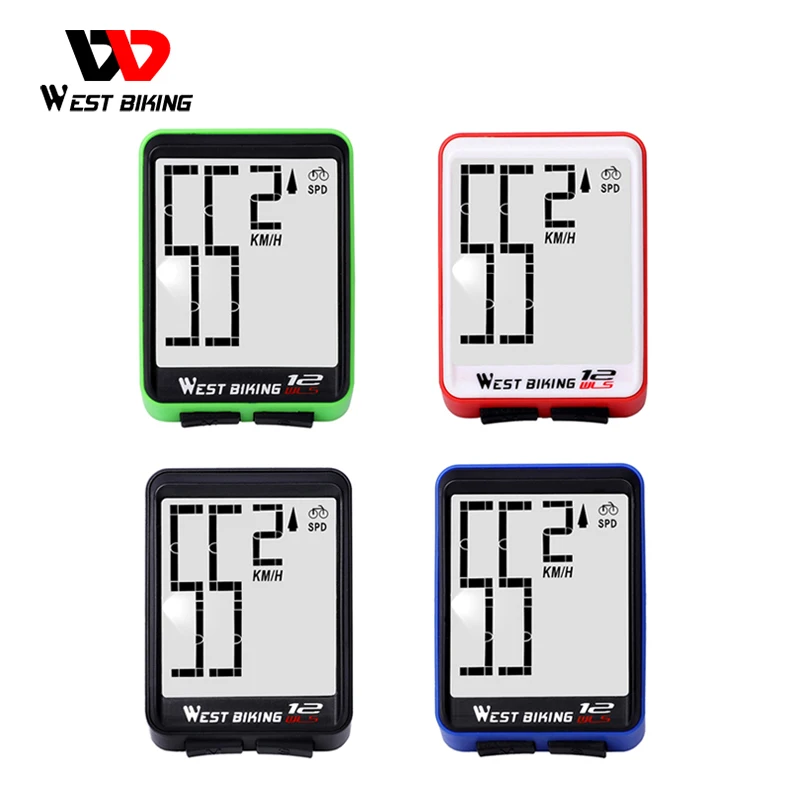 WEST BIKING 4 Colors Big Size Numbers Wireless Bicycle Computer Waterproof Cycling Multifunctional Exercise MTB Bike Computer, Black/red/green/blue
WEST BIKING 4 Colors Big Size Numbers Wireless Bicycle Computer Waterproof Cycling Multifunctional Exercise MTB Bike Computer, Black/red/green/blue