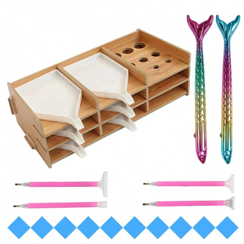 3X3 Wooden New 5D Diy Diamond Painting Tool Tray Storage Organizer Holder Easy And Quick Drill Pen Wood Container, As picture
3X3 Wooden New 5D Diy Diamond Painting Tool Tray Storage Organizer Holder Easy And Quick Drill Pen Wood Container, As picture