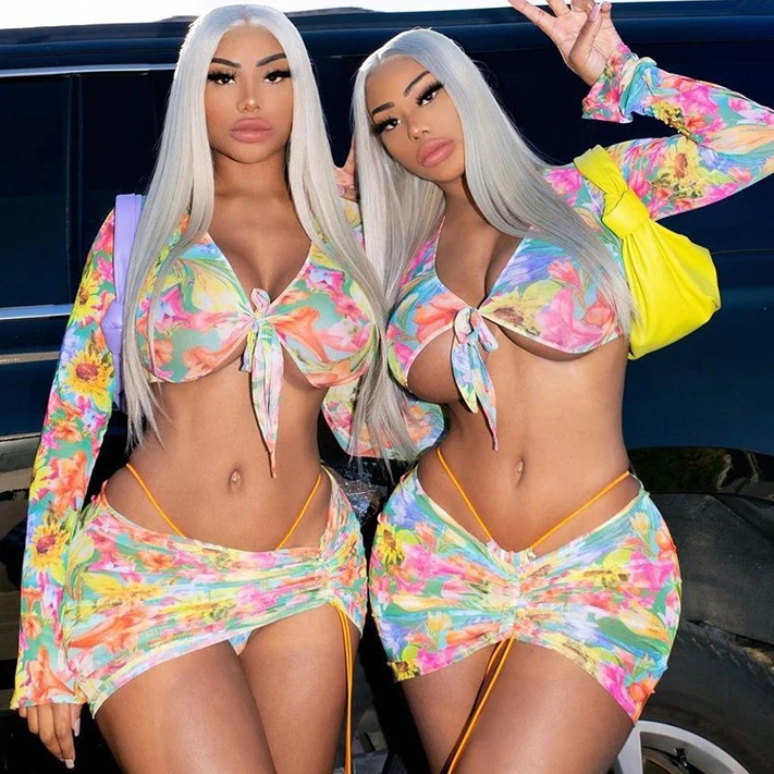 FS2443D Hot sale Sexy Mesh Sheer 3 Piece Set Outfits for Women Beach Vacation Summer Clothes Crop Top Skirt Matching Sets
FS2443D Hot sale Sexy Mesh Sheer 3 Piece Set Outfits for Women Beach Vacation Summer Clothes Crop Top Skirt Matching Sets