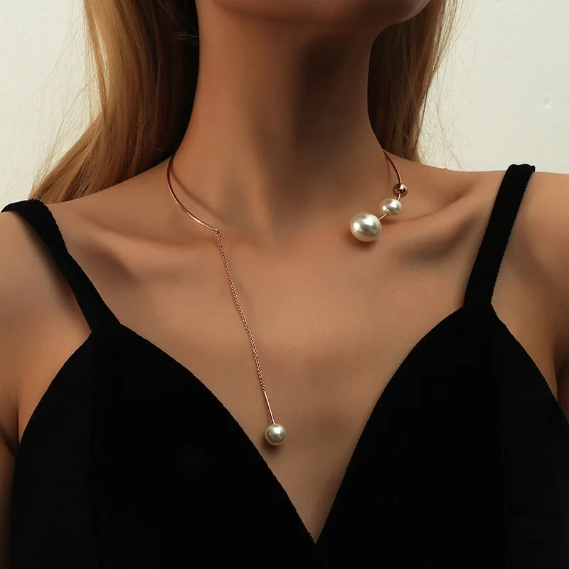 Elegant Big White Imitation Pearl Choker Necklace Clavicle Chain Fashion Necklace For Women Wedding Jewelry Collar
Elegant Big White Imitation Pearl Choker Necklace Clavicle Chain Fashion Necklace For Women Wedding Jewelry Collar
