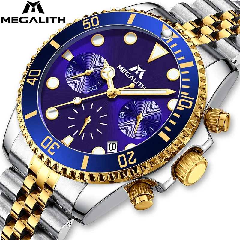 MEGALITH Fashion Watches Sports Chronograph Men Watch Waterproof Simple Wristwatch Luminous Quartz Male Clock Relogio Masculino
MEGALITH Fashion Watches Sports Chronograph Men Watch Waterproof Simple Wristwatch Luminous Quartz Male Clock Relogio Masculino