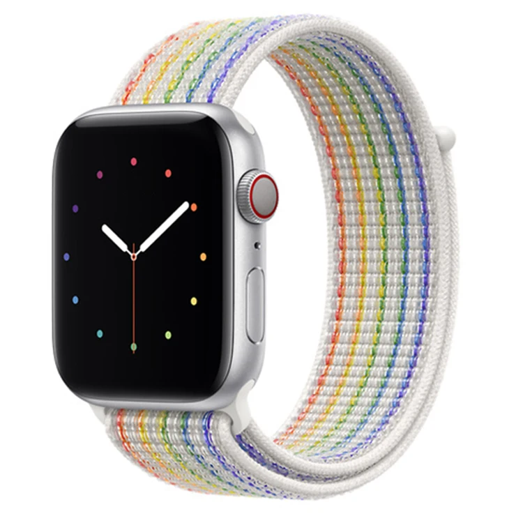 New 82 Color Woven Breathable Wristband Rainbow Sports strap Loop For Apple Watch 6 SE 5 4 Nylon Band 40 44mm, As show
New 82 Color Woven Breathable Wristband Rainbow Sports strap Loop For Apple Watch 6 SE 5 4 Nylon Band 40 44mm, As show