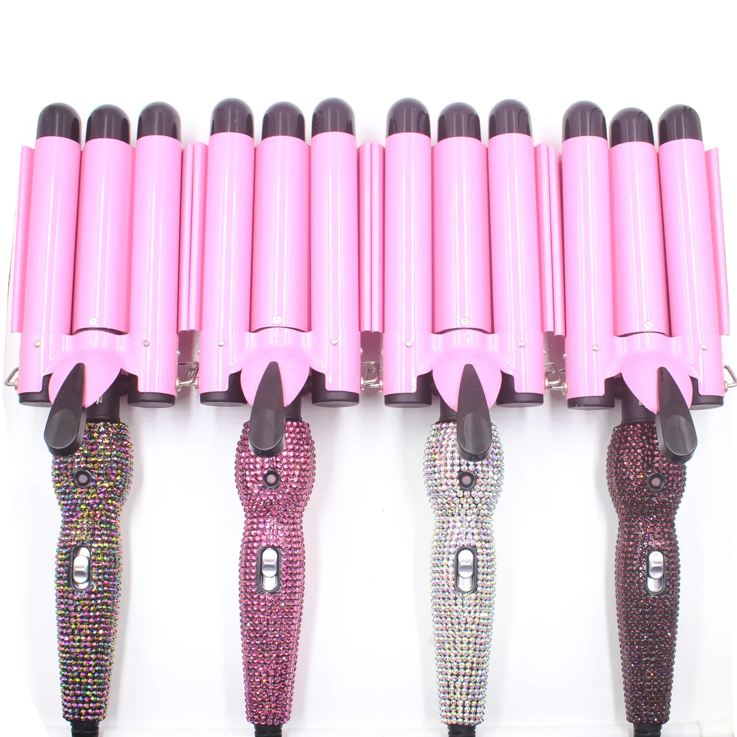 New style three tube curler with drill egg curler head 3-bar big wave curler water wave perm bar foreign trade
New style three tube curler with drill egg curler head 3-bar big wave curler water wave perm bar foreign trade