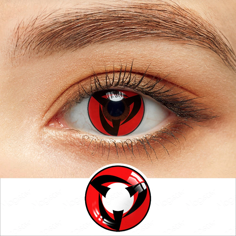 

Best Selling contact lens Halloween colored contact lenses new arrival Crazy Sharingan eye contact lenses, Sharingan contact lens