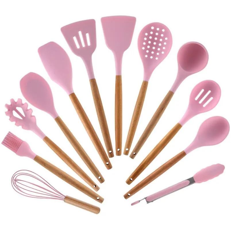 Wooden silicone Tools Non-Stick Cooking Utensils Set Pots and Pans Accessories and Kitchen Gadgets nordic kitchenware
Wooden silicone Tools Non-Stick Cooking Utensils Set Pots and Pans Accessories and Kitchen Gadgets nordic kitchenware