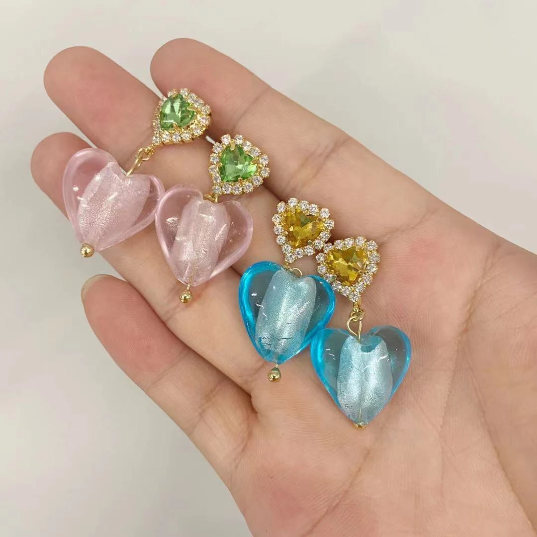 18K Gold Plated Brass Pink Blue Heart Diamond Gemstone Drop Earrings for Women, 18k gold plated, white gold plated
18K Gold Plated Brass Pink Blue Heart Diamond Gemstone Drop Earrings for Women, 18k gold plated, white gold plated