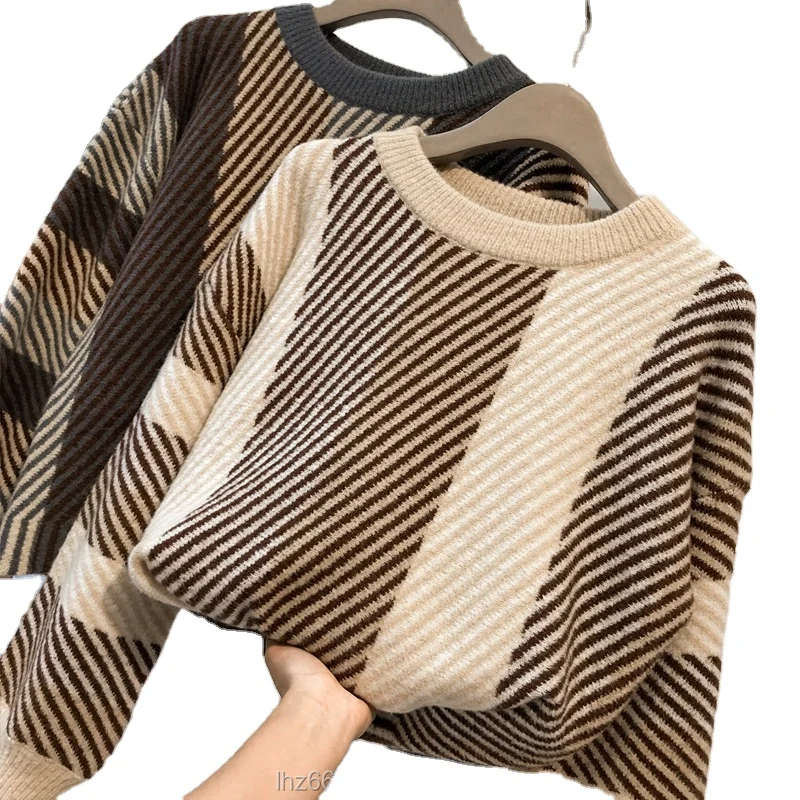 2021 Hot Sale High Quality Ladies Clothing Thicken Loose Knitted Solid Free Knitted Women Sweaters
2021 Hot Sale High Quality Ladies Clothing Thicken Loose Knitted Solid Free Knitted Women Sweaters