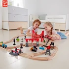 Children Train Tracks Slot Toy City Rail Set Wooden Railway