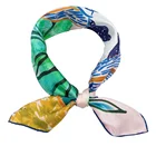 Custom Design Handkerchief Multi Colors Hand Paint Silk Scarf with Logo