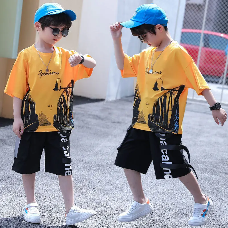 2021 New Arrival Casual Kid Clothing Summer Print O-neck Shirt Shorts Set Boy Loose Two Piece Set
2021 New Arrival Casual Kid Clothing Summer Print O-neck Shirt Shorts Set Boy Loose Two Piece Set