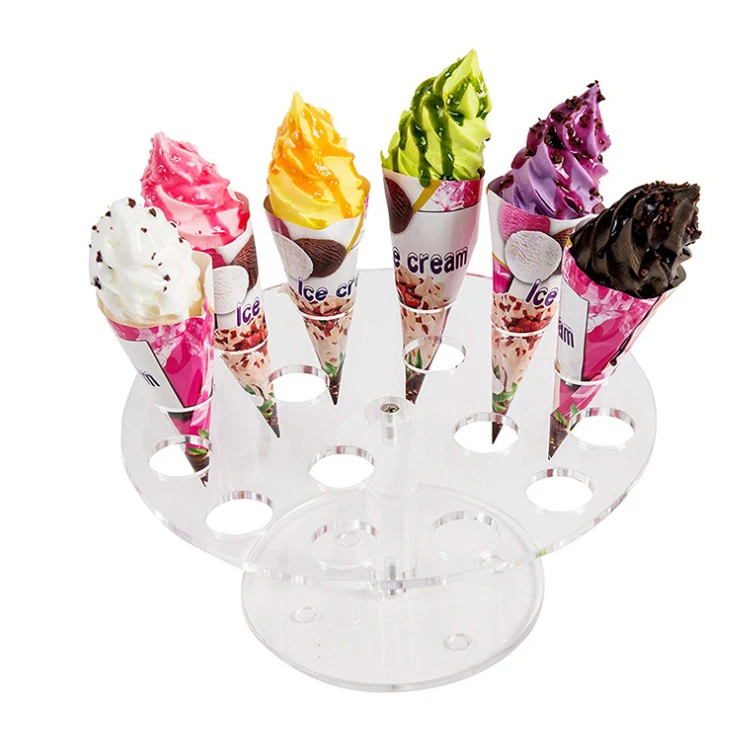 Acrylic Clear Ice Cream Cone Acrylic Popsicle Display Stands