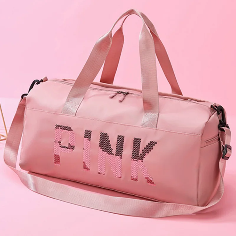 Custom Logo Sequin Gym Duffel Bag Waterproof Large Capacity Travel Tote Sports Overnight pink duffle bag for women
Custom Logo Sequin Gym Duffel Bag Waterproof Large Capacity Travel Tote Sports Overnight pink duffle bag for women