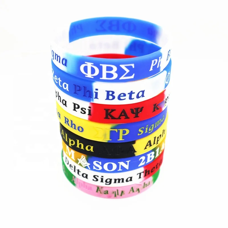 Greek sorority silicone bracelet sorority and fraternity silicone wristbands, Customized color
Greek sorority silicone bracelet sorority and fraternity silicone wristbands, Customized color