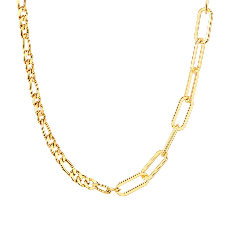 18K Gold Plated Paperlink Chain Necklace Stainless Steel Choker Necklace Design Jewelry Wholesale
18K Gold Plated Paperlink Chain Necklace Stainless Steel Choker Necklace Design Jewelry Wholesale