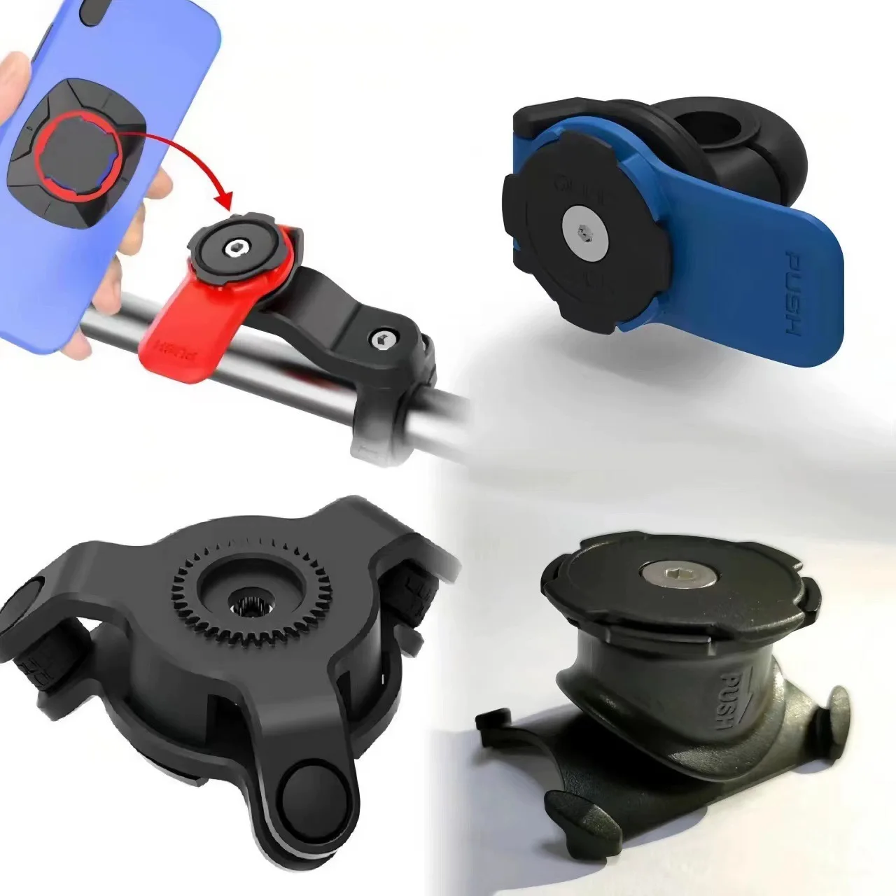 Quick Lock Motorcycle Phone Holder Outdoor Cycling Universal Bike Abs Phone Mount Holder for Bike and Bicycle
Quick Lock Motorcycle Phone Holder Outdoor Cycling Universal Bike Abs Phone Mount Holder for Bike and Bicycle