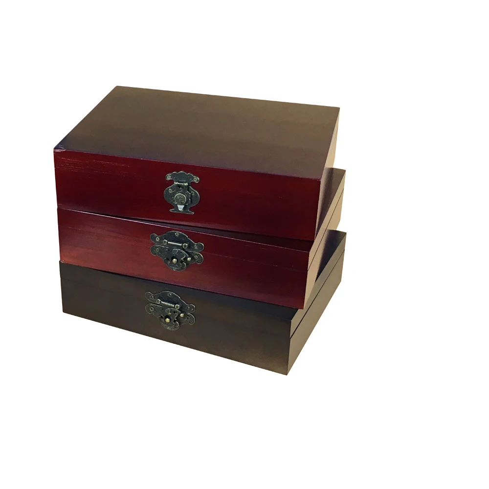 High-end custom classic wooden leather tea box storage gift box