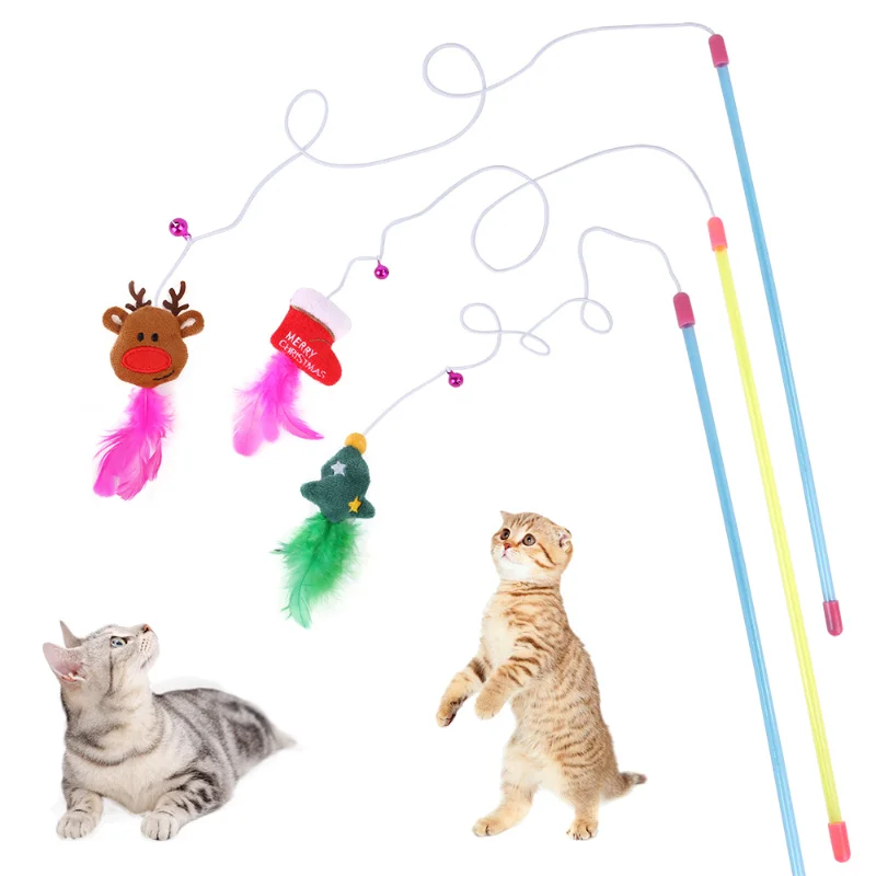 2022 new design christmas pet supplies toys funny cat stick pet cat toys wholesale, Picture showed
2022 new design christmas pet supplies toys funny cat stick pet cat toys wholesale, Picture showed