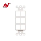 Packaging Customization Plate Wall Keystone RJ45 Face Plate 2 Ports Cat5e Cat6 Keystone Jack Face Wall Port Plate