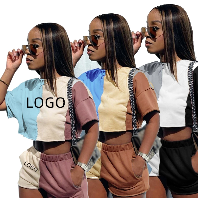 custom log Casual Colorful Women Two Piece Shorts Set Loose Crop Top Fashion Patch Shorts Activewear Set
custom log Casual Colorful Women Two Piece Shorts Set Loose Crop Top Fashion Patch Shorts Activewear Set