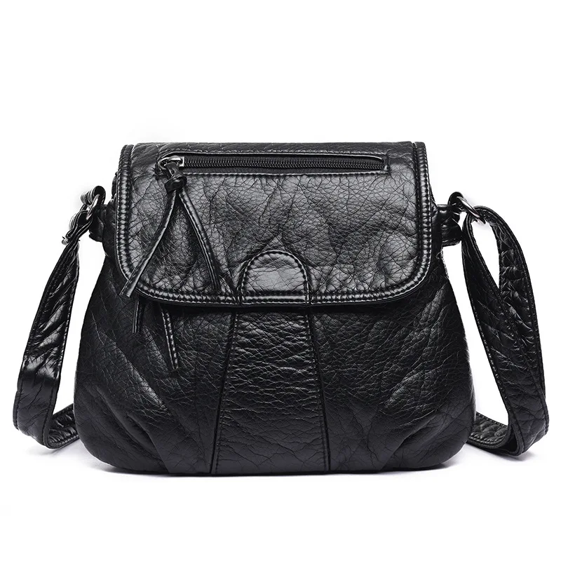 Black Small Women Messenger Bag Soft Washed PU Leather Crossbody Bag Female Handbag Pursestop Bag, 4colors for choose
Black Small Women Messenger Bag Soft Washed PU Leather Crossbody Bag Female Handbag Pursestop Bag, 4colors for choose