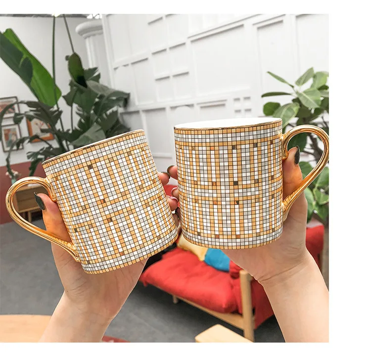 Light luxury mosaic gold ceramic cup Nordic style creative hot sale water cup wedding souvenir coffee gift cup
Light luxury mosaic gold ceramic cup Nordic style creative hot sale water cup wedding souvenir coffee gift cup