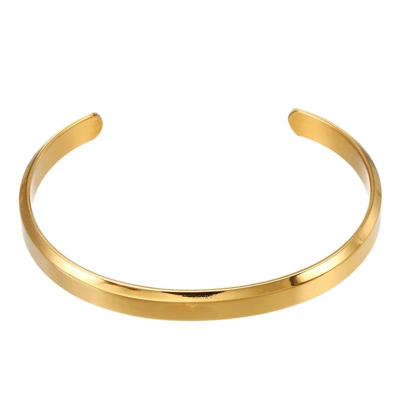Ladies gold plated simple bracelet fashion open cuff bracelet stainless steel, Gold/silver/black
Ladies gold plated simple bracelet fashion open cuff bracelet stainless steel, Gold/silver/black