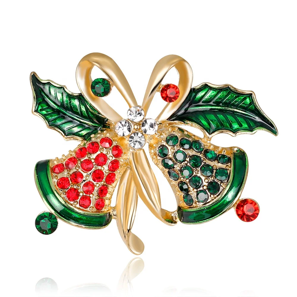 Beautiful and Hot Selling Rhinestone Red and Green Bell Christmas Brooch, Picture shows
Beautiful and Hot Selling Rhinestone Red and Green Bell Christmas Brooch, Picture shows