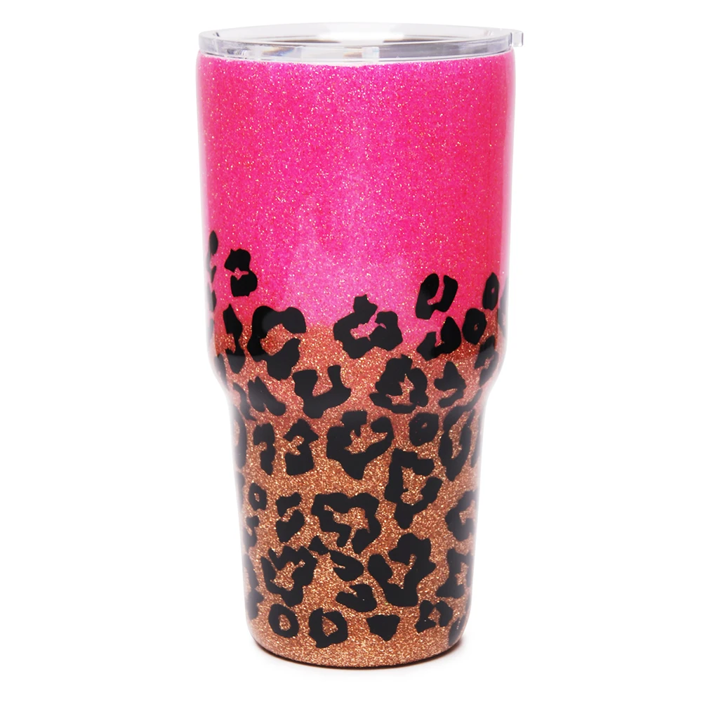 Amazon Hot Sale 304 Double Wall Stainless Steel Vacuum Tumbler 30oz Colorful Pink Leopard Gliter Coffee Mug DOM112-1172
Amazon Hot Sale 304 Double Wall Stainless Steel Vacuum Tumbler 30oz Colorful Pink Leopard Gliter Coffee Mug DOM112-1172