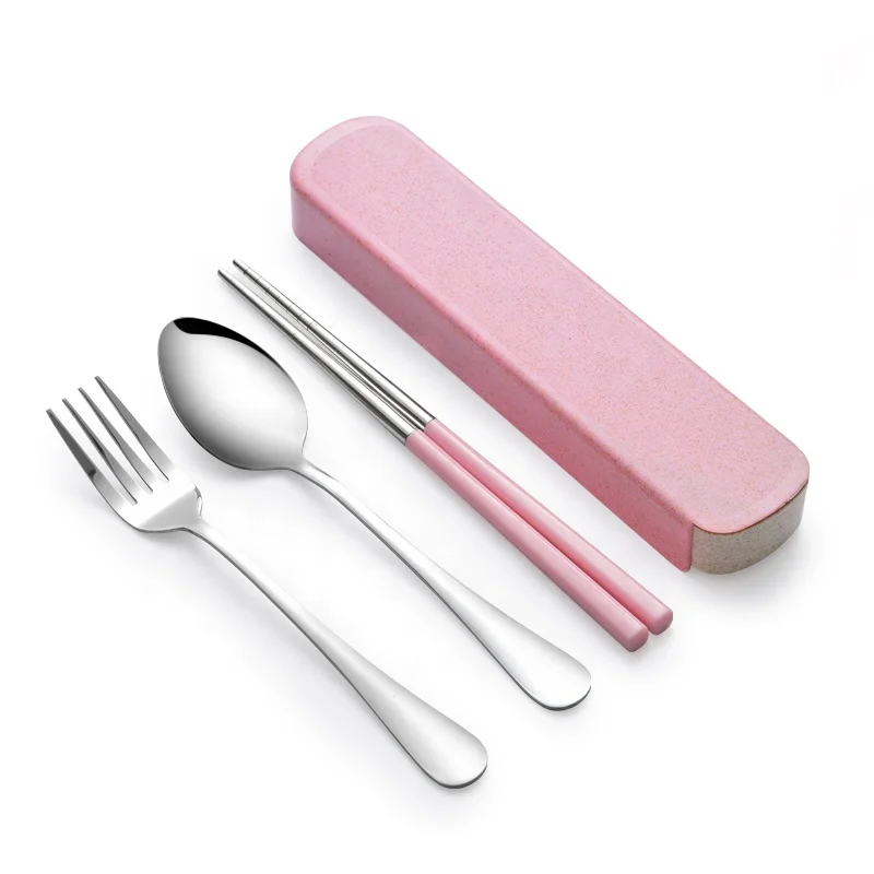 Stainless Steel fork chopsticks and spoon set Travel Camping Cutlery Set Spoon And Fork Set In a case, Pink,blue,green,rice white
Stainless Steel fork chopsticks and spoon set Travel Camping Cutlery Set Spoon And Fork Set In a case, Pink,blue,green,rice white