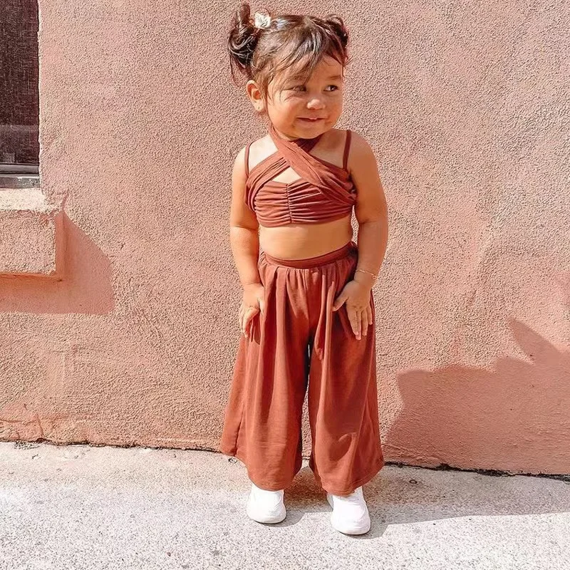 J&H 2022 new design summer sets for girls cute crop top and wide leg pants 2 piece outfits fashionable toddler kids clothes, 2 colors
J&H 2022 new design summer sets for girls cute crop top and wide leg pants 2 piece outfits fashionable toddler kids clothes, 2 colors