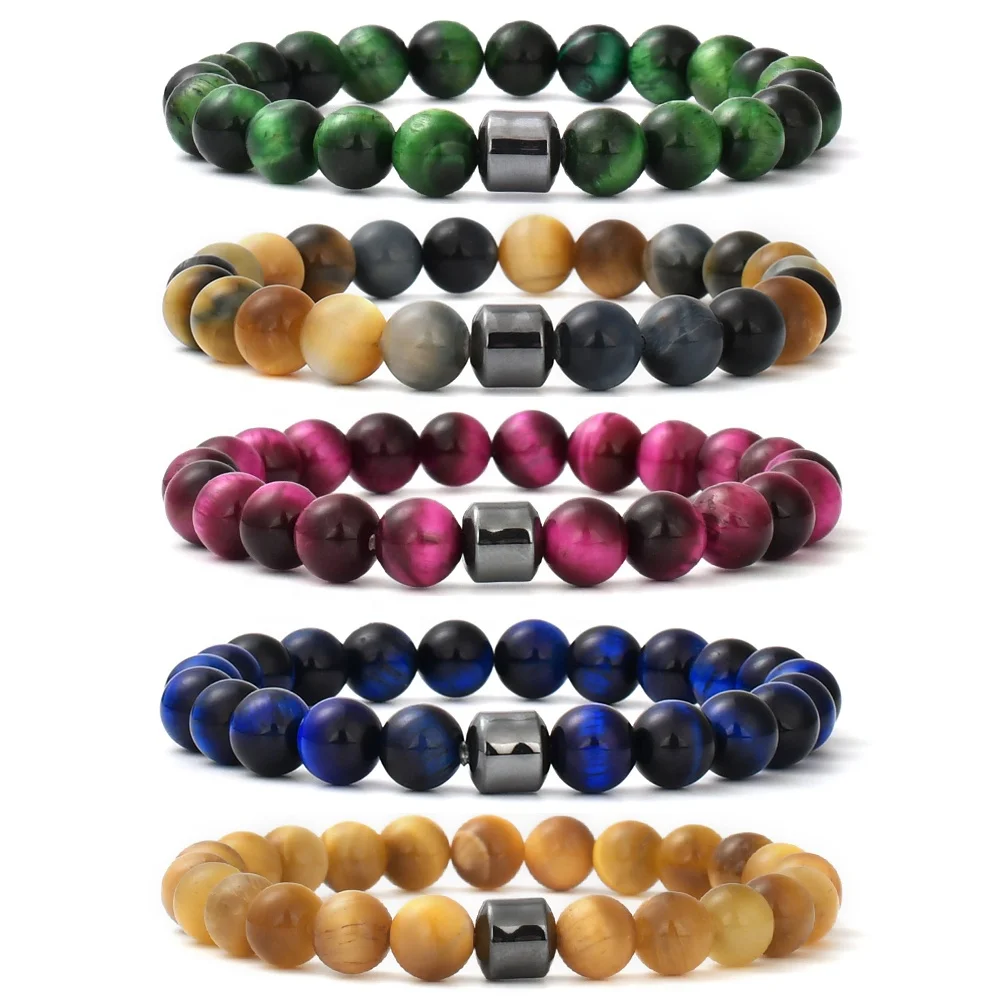 F538 Hot quality agate tiger Eyepurple chalcedony Hematite natural stone bracelet jewelry couple bracelet
F538 Hot quality agate tiger Eyepurple chalcedony Hematite natural stone bracelet jewelry couple bracelet
